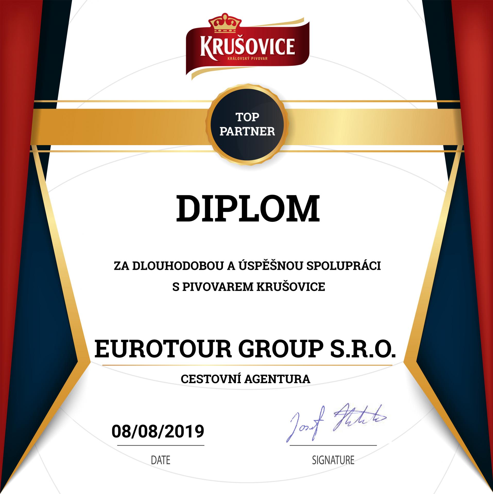 Certifikat Krusovice